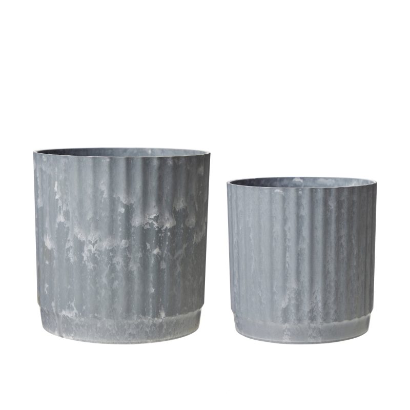 Wikholm Yodit Recycled Plant Pot Grey Set of 2