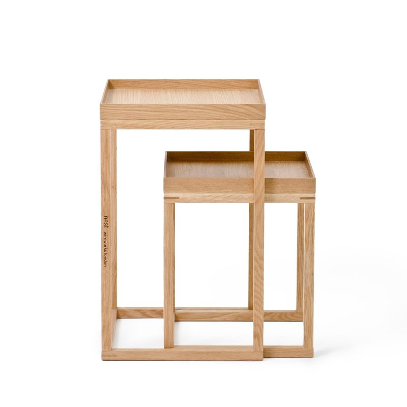 Wireworks Nest Pair of Oak Tables